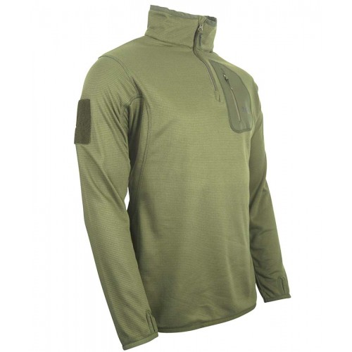 Advance Mid-Layer Fleece - Olive Green, Stay warm and agile in the Advanced Mid-Layer Fleece, designed for demanding conditions without compromising comfort